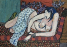 Nude with Flowered Cloth